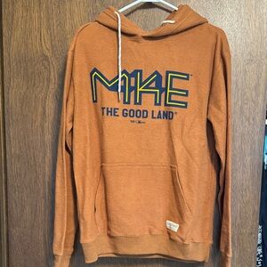 Good Land Supply Co Milwaukee Brewers Orange Hooded Pullover Sweatshirt